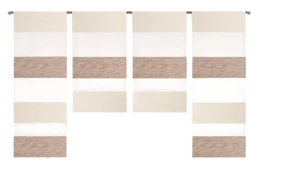 Produktbild von Design Mini Flächenvorhang Set beige weiß 2291-13