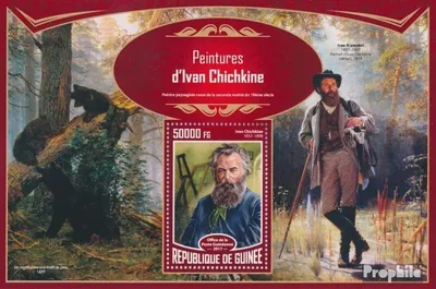 Produktbild von Briefmarken Guinea 2017 Mi Block 2783 (kompl. Ausgabe) postfrisch Iwan Schischkin