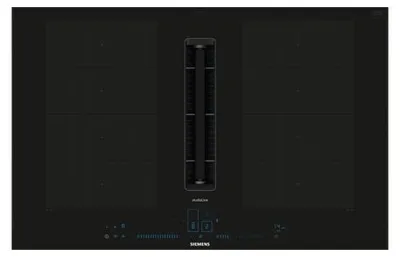 Produktbild von Siemens EX877NX68E, Schwarz, Integriert, 80 cm, Zonen-Induktionskochfeld, Glaskeramik, 4 Zone(n)