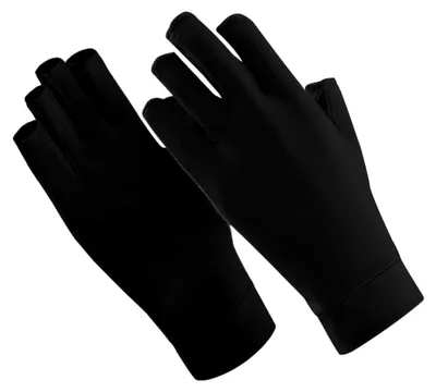 Produktbild von Fingerlose Handschuhe mit UPF200+ UV-Schutz für Maniküre und Nagellack, UV-Schutz für die Hände (Schwarz)