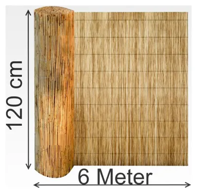 Produktbild von Schilfrohrmatte 120x600 cm Sichtschutzmatte Windschutz Zaun Balkon Garten Natur