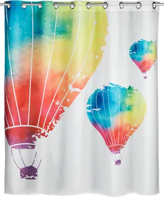 Produktbild von WENKO Anti-Schimmel Duschvorhang In the Air Flex, Textil (Polyester), 180 x 200 cm, waschbar