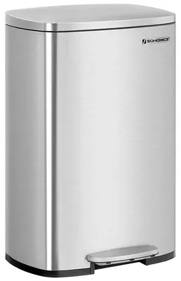 Obrázek produktu pro Kbelík 50 litrů, ocelový, vnitřní nádoba, vzduchotěsný, vodotěsný, stříbrný, rozměry 42,4 x 32 x 65 cm