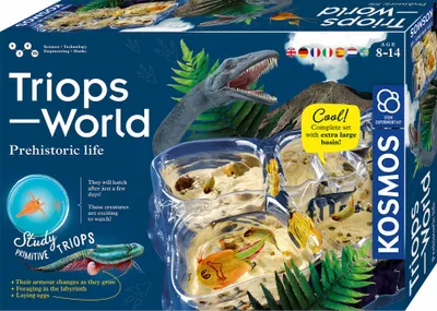 Immagine prodotto di KOSMOS Triops World INT, Experimentierkasten, Urzeitkrebse, Aufzucht, ab 8 Jahren, 617547
