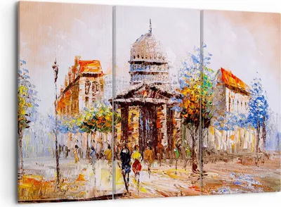 Produktbild von Bild auf Leinwand - Leinwandbild - Farbe Architektur Eiffle Turm - 105x70cm - Wand Bild - Wanddeko - Leinwanddruck - Bilder - Kunstdruck - Wanddekoration - Leinwand bilder - Wandkunst - CE105x70-2881