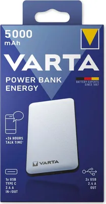 Zdjęcie produktu dla Varta Energy 5000, 5000 mAh, Litowo-polimerowy (LiPo), 3,7 V, Czarny, Biały