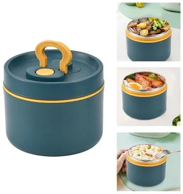 Obrázek produktu pro Izolované, stohovatelné, vhodné do mikrovlnné trouby, z nerezové oceli 304, bento box, , přenosné, uzavřené, izolační, nádoby na jídlo