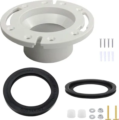 Image de Kit de joints et de douilles pour toilettes en camping-car Kit de bride de toilettes en camping-car pour toilettes Dometic Thetford en camping-car Remplace la bride 385345892, ensemble 3 en 1