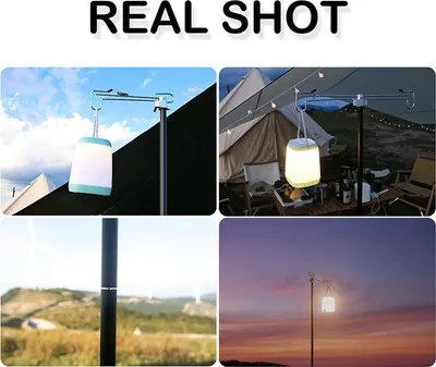 Produktbild von Klappbarer Lampenmast aus Aluminiumlegierung, verstellbare Laternenhalterstange für Camping, Wandern, Angeln, Rucksackreisen