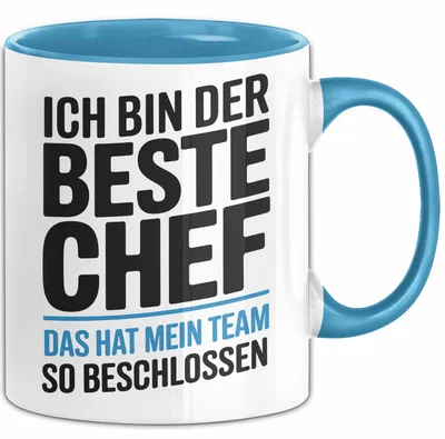 Produktbild von Chef Humor Tasse Geschenk Ich Bin Der Beste Chef Geschenkidee Geburtstag Chef (Blau)