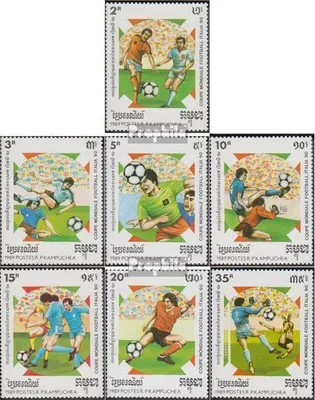Produktbild von Briefmarken Kambodscha 1989 Mi 999-1005 (kompl.Ausg.) postfrisch Fußball-WM in Italien
