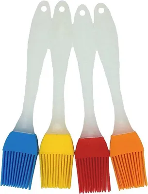 Imagen del producto de Cepillo de silicona para parrilla, para la cocina, de silicona, juego de 4 piezas, color claro, un accesorio de cocina imprescindible