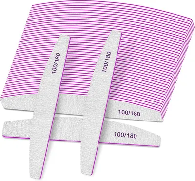 Obrázok produktu pre Pilník na nechty, 100/180 zrnitosť, 25 kusov, obojstranný, určený na prírodné nechty, ekologický
