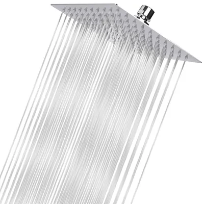 Productafbeelding van Regendouche, 20 cm, vierkant, roestvrij staal 304, hoogdruk douchekop, chroom