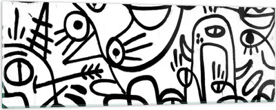 Produktbild von Bilder auf glas - Einteilig - Zeichnen Cartoon Graffiti - 90x30cm - Glasbilder - Wandbilder - Bilder - zum Aufhängen bereit - Wanddekoration aus Glas - Glas Bilder - Wandbild auf Glas - GAB90x30-4971
