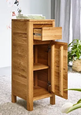Produktbild von Kommode 30x79cm 'Bayreuth' Wildeiche massiv