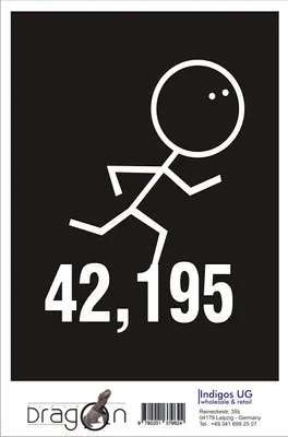 Produktbild von Aufkleber / Autoaufkleber - JDM / Die cut / Auto / OEM - 42,195 Lauf - 150x110 mm rot - Heckscheibe / Heckscheibenaufkleber
