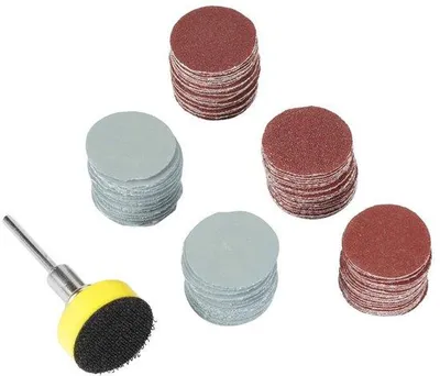 Imagen del producto de Lijas para lijadora, 100 unidades - Juego de lijas - Lijas de 25 mm - Lijas finas - Lijas para metal y madera - Juego para pulido