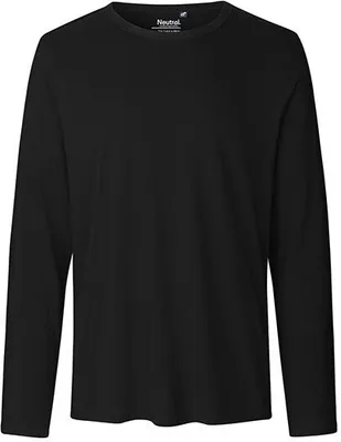 Immagine prodotto di Neutral O61050 | Maglietta a maniche lunghe da uomo / 100% cotone equosolidale - Colore: Nero - Taglia: 5XL