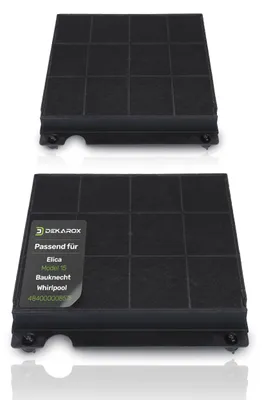Image de Filtre à charbon actif pour hotte aspirante, lot de 2