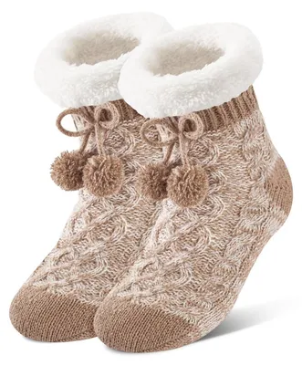 Produktbild von Damen Kuschelsocken Stoppersocken mit Grip EU 36-43 Khaki