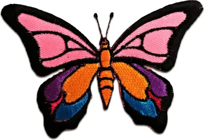 Produktbild von Schmetterling - Aufnäher, Bügelbild, Aufbügler, Applikationen, Patches, Flicken, Zum Aufbügeln, Größe: 8,9 x 6,5 cm