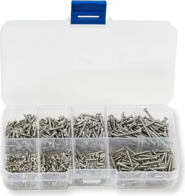 Produktbild von 800-dielny sortiment skrutiek s plochou hlavou M2 4 mm-20 mm uhlík drevo plast