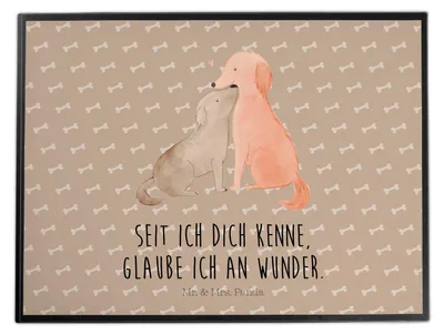 Produktbild von Mr. & Mrs. Panda Schreibunterlage Hunde Liebe - Hundeglück - Geschenk, schreibtischunterlage, Wunder, schreibtischunterlagen, Sprüche, Hund, Schreibtischauflage, Herz