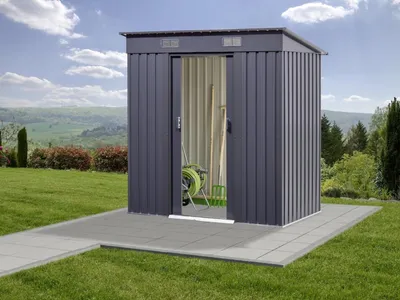 Produktbild von Gartenhaus mit Pultdach I 195 x 121 cm anthrazit