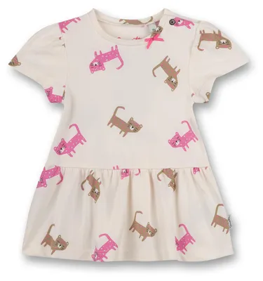 Produktbild von Sanetta Kidswear Mädchen-Kleid kurzarm off-white Leopard 74