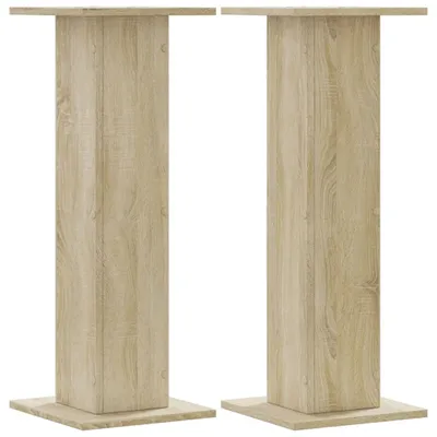 Image de vidaXL Pied de haut-parleur 2pcs Chêne Sonoma 30x30x80cm Bois composite