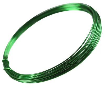 Produktbild von 5m Aludraht Aluminiumdraht 1mm Dekodraht Schmuckdraht Bindedraht Farbwahl, Farbe:grün