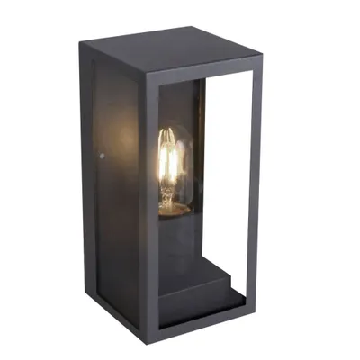 Produktbild von v_tac LED Wandleuchte IP44 E27 Fassung Schwarz klares Glas