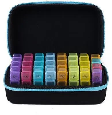 Produktbild von Monatliche tragbare Organizer Box, 32 große tägliche Organizer Box, Reisekoffer