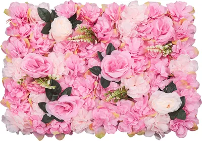 Zdjęcie produktu dla 12 sztuk Sztuczna ściana kwiatowa 40x60cm Ściana różana Sztuczny panel kwiatowy Ściana roślinna do dekoracji tła DIY Wedding Party Photo Props (różowy)