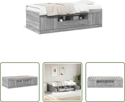 Produktbild von The Living Store Tagesbett mit Schubladen Grau Sonoma 75x190 cm Holzwerkstoff