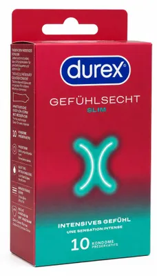Produktbild von Durex 3062214, Männliches Kondom, Transparent, Latex, CE, 52,5 mm, 180 mm