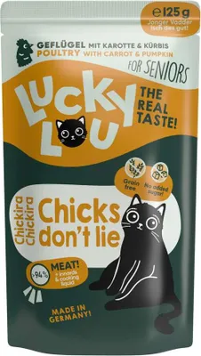 Produktbild von Lucky Lou 014462, Adult, jede Rasse, Karotte, Geflügel, Kürbis, 125 g, Getreidefrei