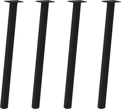 Immagine prodotto di Gambe per tavolo consolle 4 pz nere 72 cm in acciaio