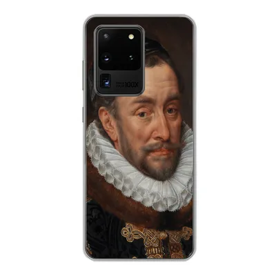 Produktbild von MuchoWow® Handyhülle Schutzhülle Hülle für Samsung Galaxy S20 Ultra Wilhelm von Oranien - Gemälde von Adriaen Thomasz. Silikon Softcase Handy Hülle - Karteninhaber