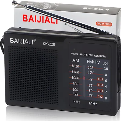 Radio Klassische Retro Lautsprecher Vintage Tragbares FM AM SW Küchenradio Retrofür Büro Zuhause Kofferradio Akku Schwarz Retoo