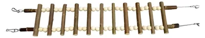 Produktbild von Vogelleiter aus Holz mit Schaukelbrücke und Haken für Kletterkäfigspielzeug