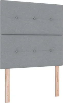 Image de Tête de lit réglable en hauteur Gris clair 90 cm tissu