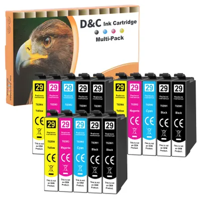 Produktbild von DC 15x Druckerpatronen Kompatibel für Epson 29XL Patronen mit Epson Expression Home XP-442 XP-445 XP-342 XP-352 XP-452 XP-335 XP-345 XP-235 XP-245