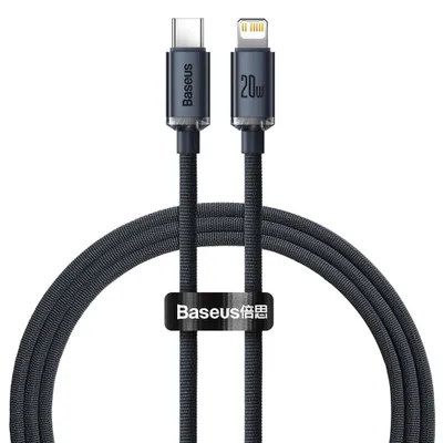 Zdjęcie produktu dla Kabel Baseus Crystal Shine USB-C - Lightning 1,2 m 20W czarny