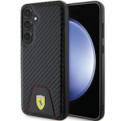 Image de Ferrari Fehcs24Mn3Puk S24+ S926 Czarny/Black Hardcase Carbon Stitched Bottom