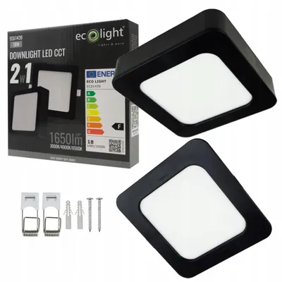 Image de Spot encastrable LED 18 W CCT 2 en 1 noir mat