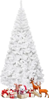 Immagine prodotto di Albero di Natale artificiale con supporto in metallo, 240 cm, bianco