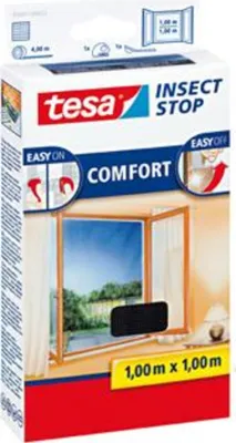 Obrázek produktu pro tesa COMFORT síť proti hmyzu do oken, 1 m x 1 m, antracitová barva