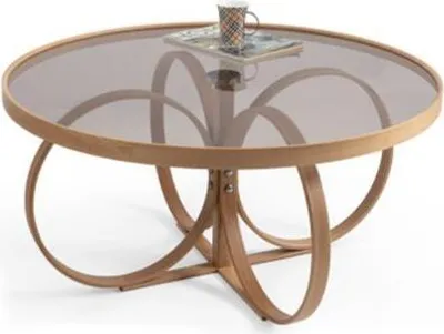 Immagine prodotto di Tavolino da salotto di design Tavolino rotondo in vetro Tavolino